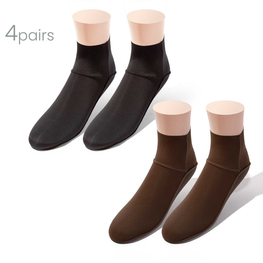 Ultra Thin InvisiLite Quarter Socks for Ankle Booties | Combo 4 Pairs