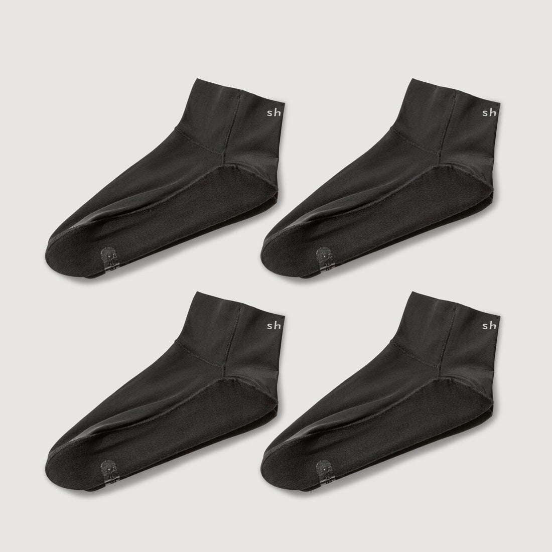 Ultra Thin InvisiLite Quarter Socks for Ankle Booties | BLACK 4 Pairs