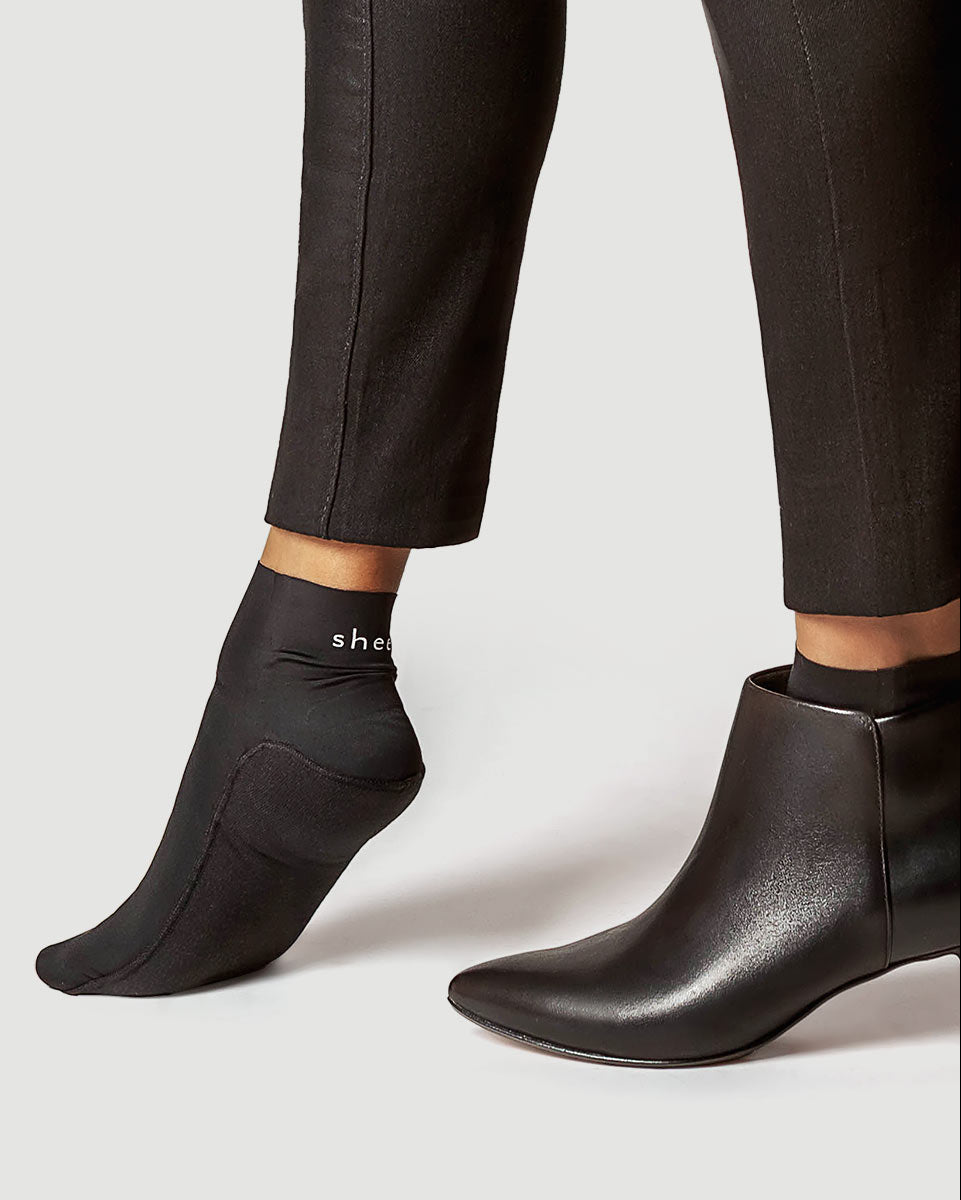 Ultra Thin Socks for Ankle Booties | BLACK 4 Pairs
