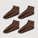 Ultra Thin Socks for Ankle Booties | Brown 4 Pairs