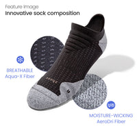 ComFits Compression Aqua-X AeroDri No Show Blister Tab Socks | CHALK WHITE