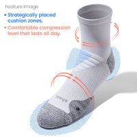 ComFits Compression Aqua-X AeroDri Quarter Socks | CHALK WHITE