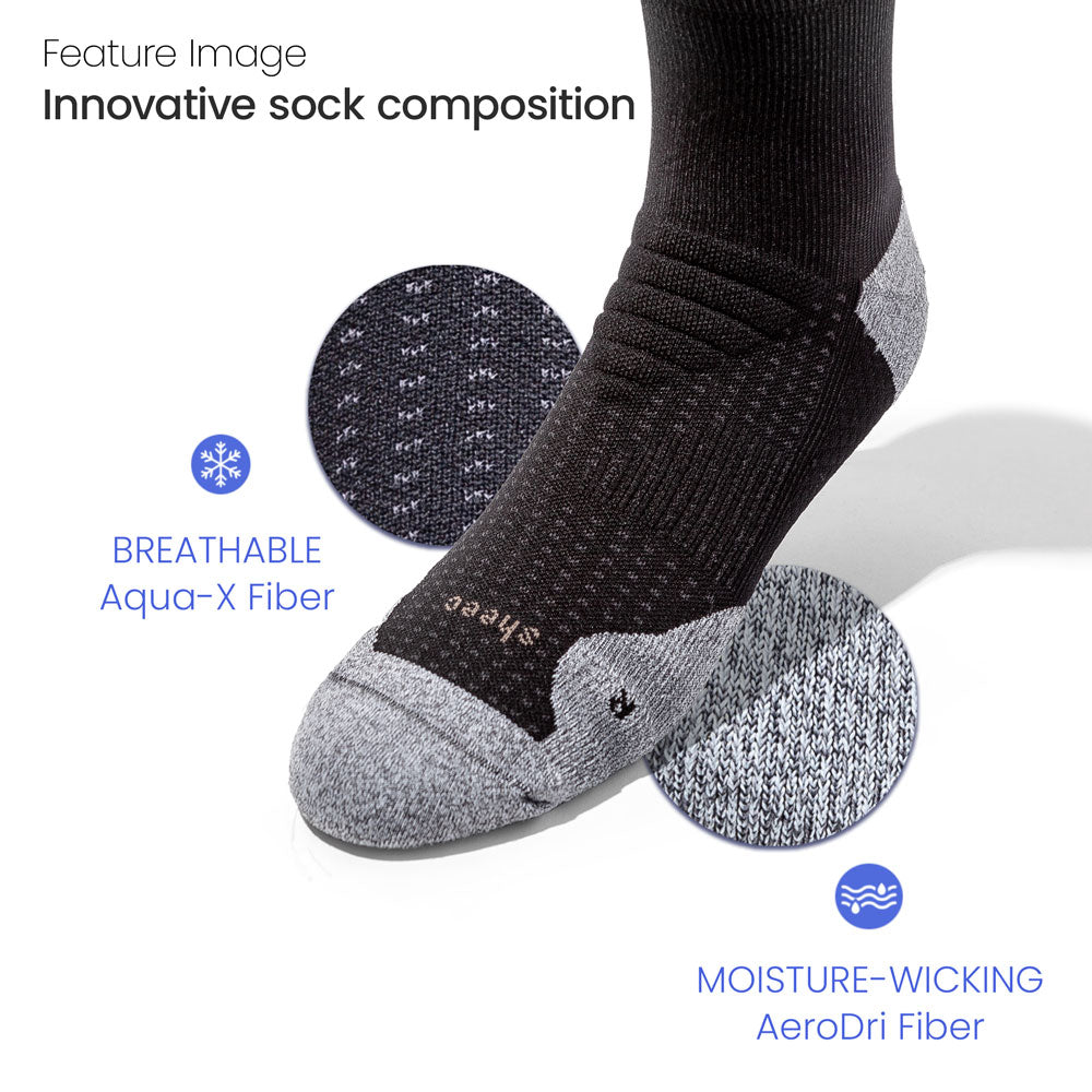 ComFits Compression Aqua-X AeroDri Quarter Socks | CHALK WHITE