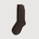 Cable Knit Wool Socks | Mocha