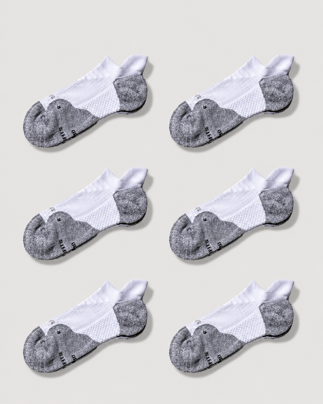 ComFits Compression Blister Tab Socks | White 6 Pair Multipack