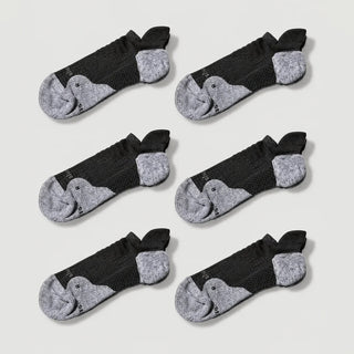 ComFits Compression Blister Tab Socks | Black 6-Pair Multipack