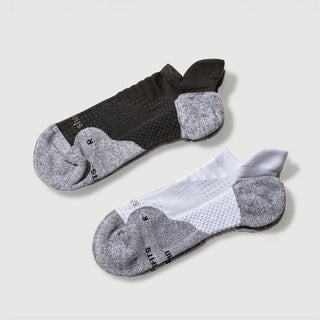 ComFits Compression Blister Tab Socks | Black & White 2-Pair Multipack
