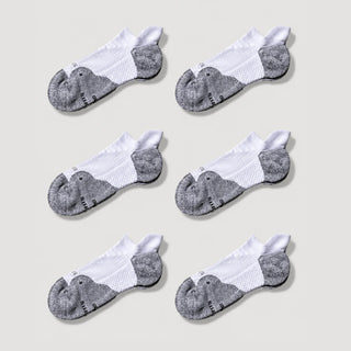 ComFits Compression Blister Tab Socks | White 6-Pair Multipack