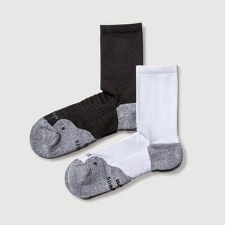 ComFits Compression Crew Socks | Black & White 2-Pair Multipack