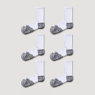 ComFits Compression Crew Socks | White 6-Pair Multipack