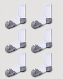 ComFits Compression Crew Socks | White 6 Pair Multipack