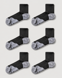 ComFits Compression Quarter Socks | Black 6 Pair Multipack