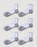 ComFits Compression Quarter Socks | White 6 Pair Multipack