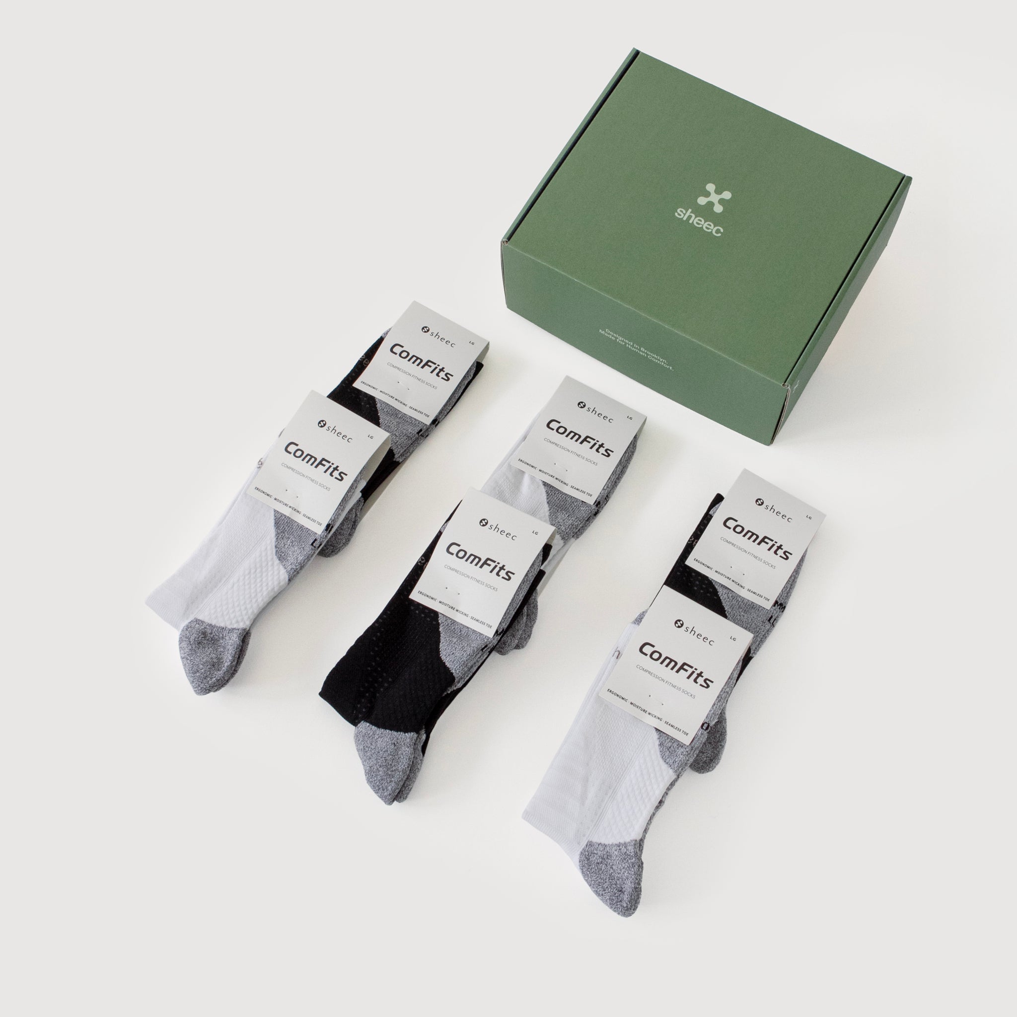 ComFits Compression Crew Socks | 6 Pair Gift Box