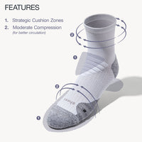 ComFits Compression Aqua-X AeroDri Quarter Socks | CHALK WHITE