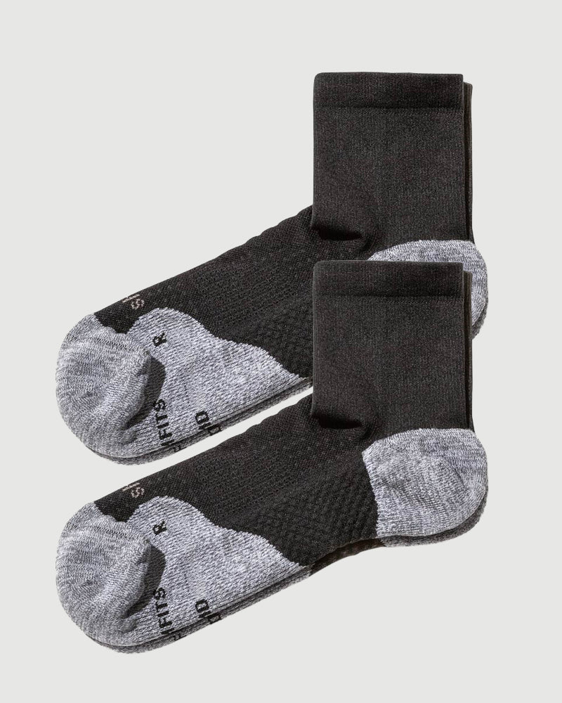 ComFits Compression Quarter Socks | Black 2 Pair Multipack