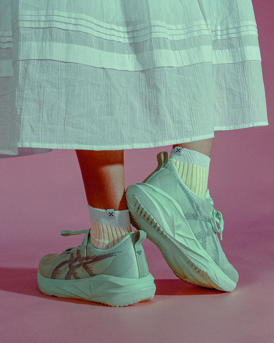Everywear Refined Ankle Socks | WHITE x YELLOW