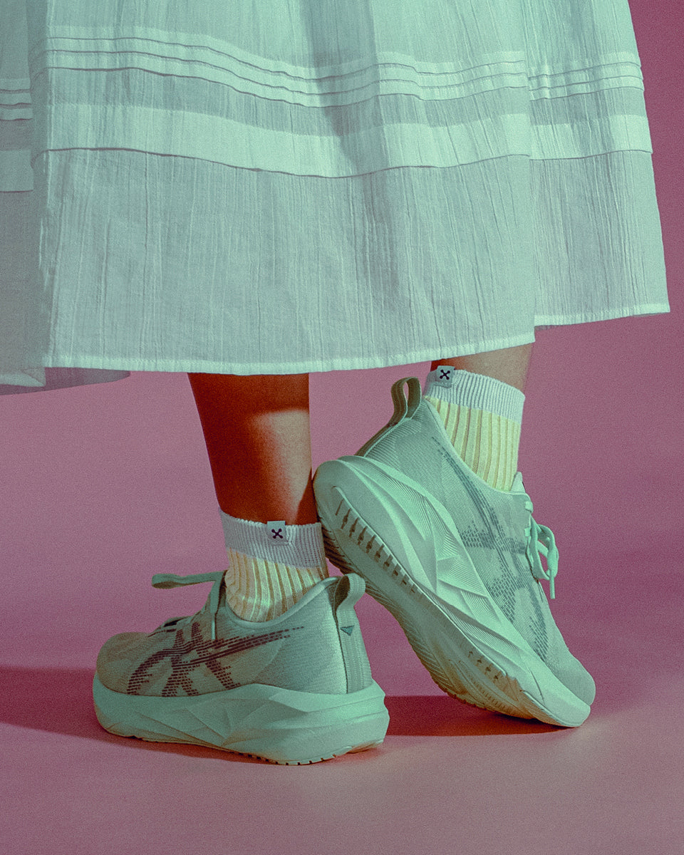 Everywear Refined Ankle Socks | WHITE x YELLOW