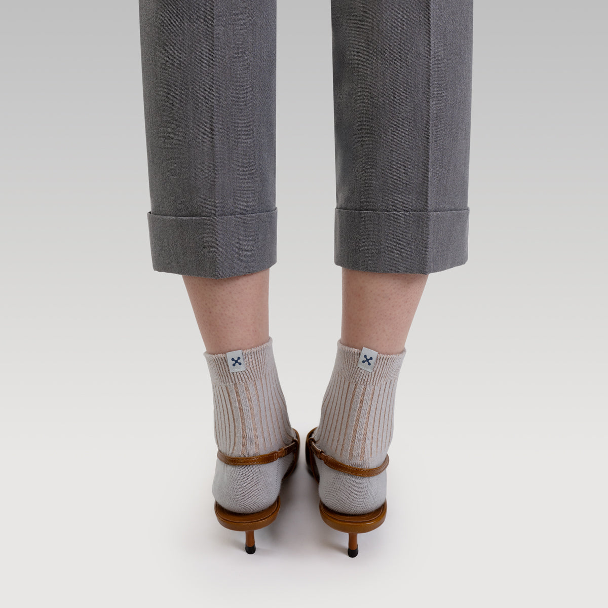 Everywear Refined Ankle Socks | GRAY x BEIGE