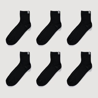 Everywear Refined Ankle Socks | Black 6-Pair Multipack