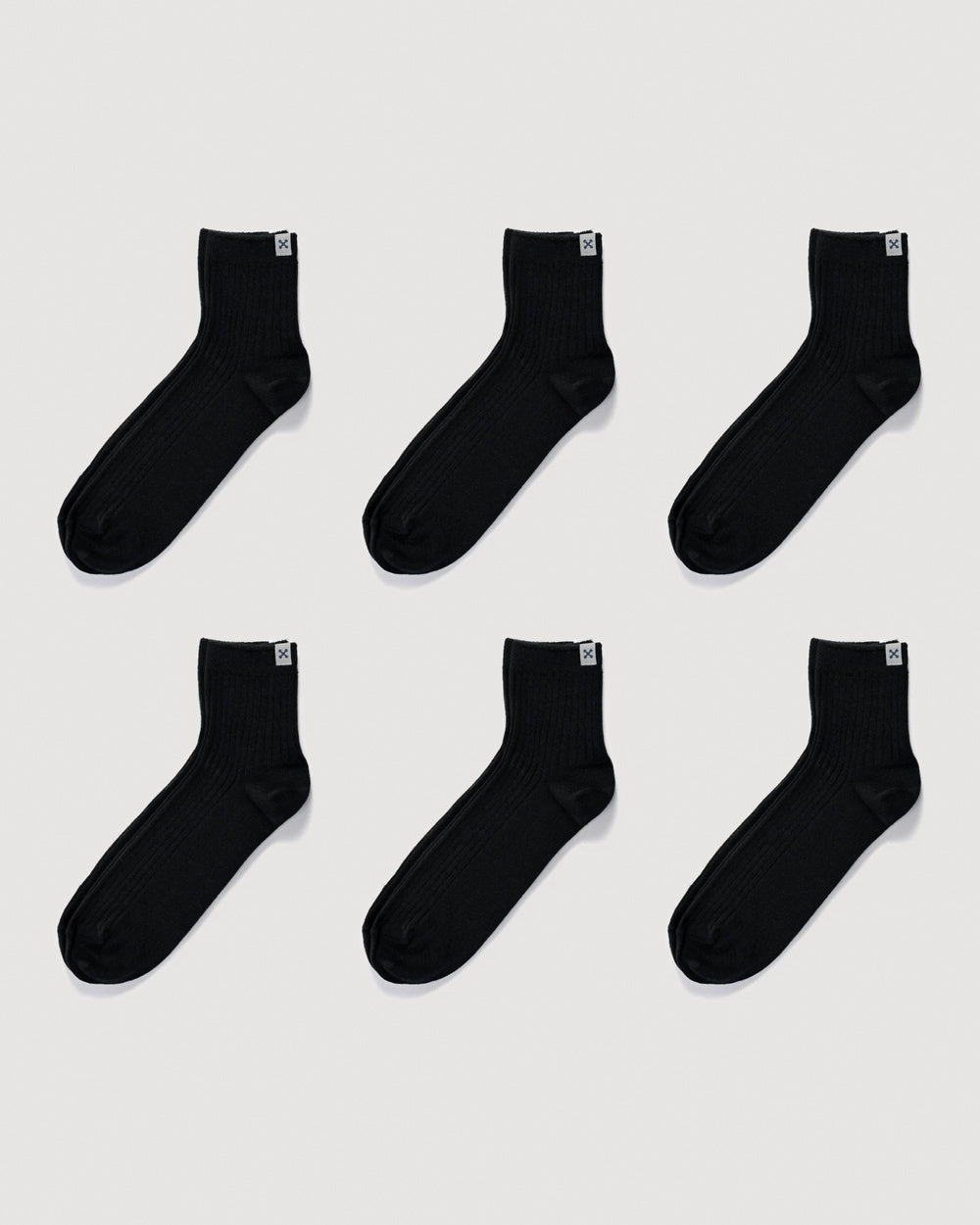Everywear Refined Ankle Socks | Black 6-Pair Multipack