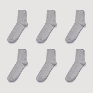 Everywear Refined Ankle Socks | Gray 6-Pair Multipack