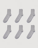 Everywear Refined Ankle Socks | Gray 6-Pair Multipack