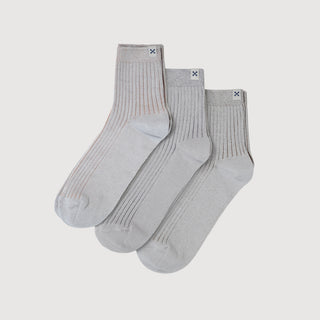 Everywear Refined Ankle Socks | Gray Two-tone Combo 3-Pair Multipack