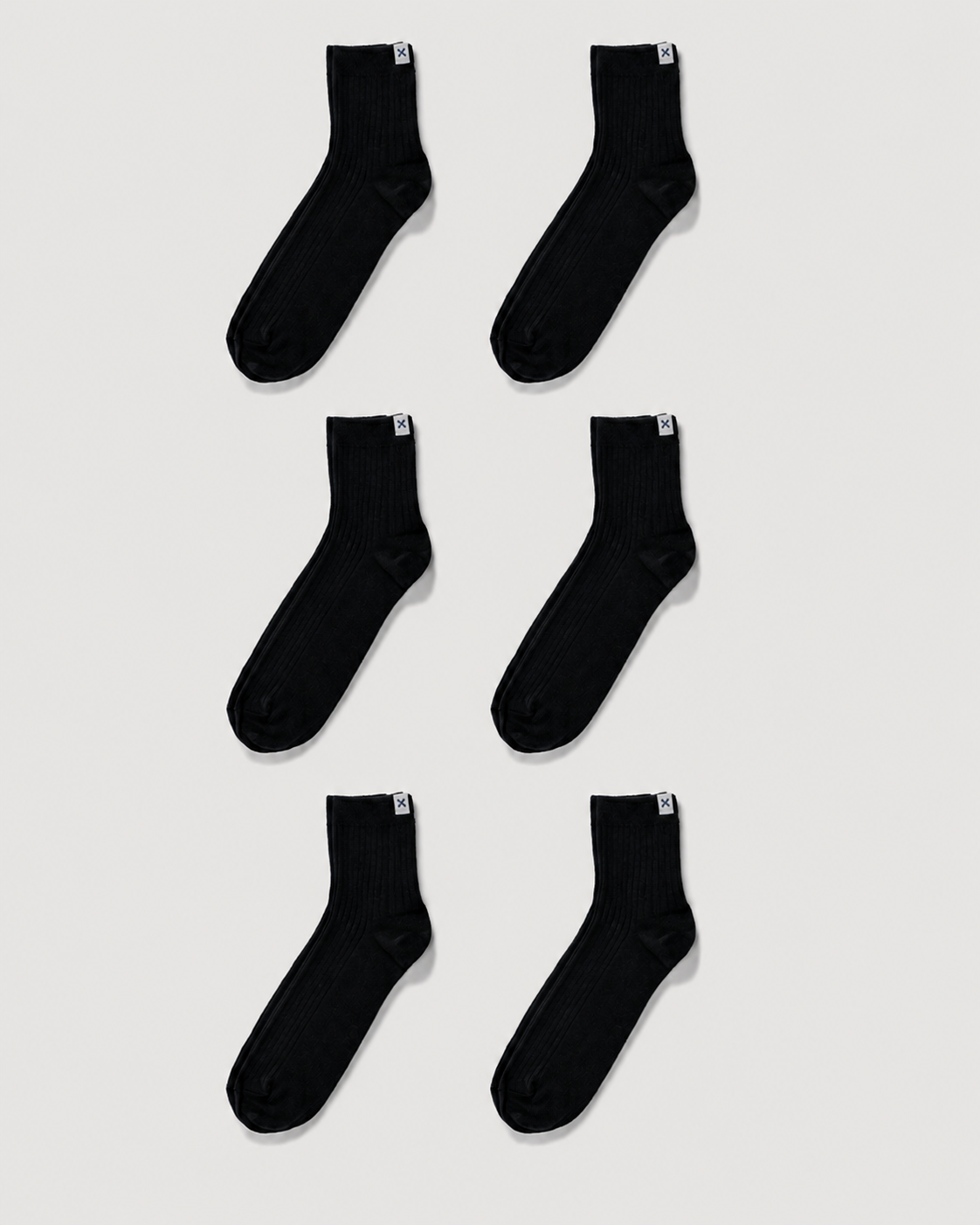 Everywear Refined Ankle Socks | Black 6-Pair Multipack