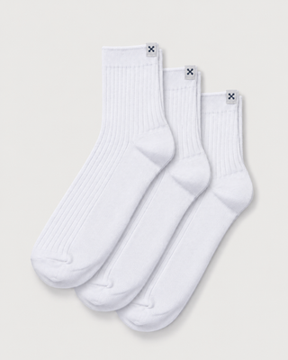 Everywear Refined Ankle Socks | White 3-Pair Multipack