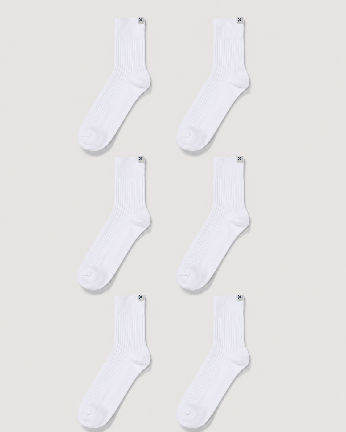 Everywear Refined Ankle Socks | White 6-Pair Multipack
