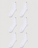 Everywear Refined Ankle Socks | White 6-Pair Multipack