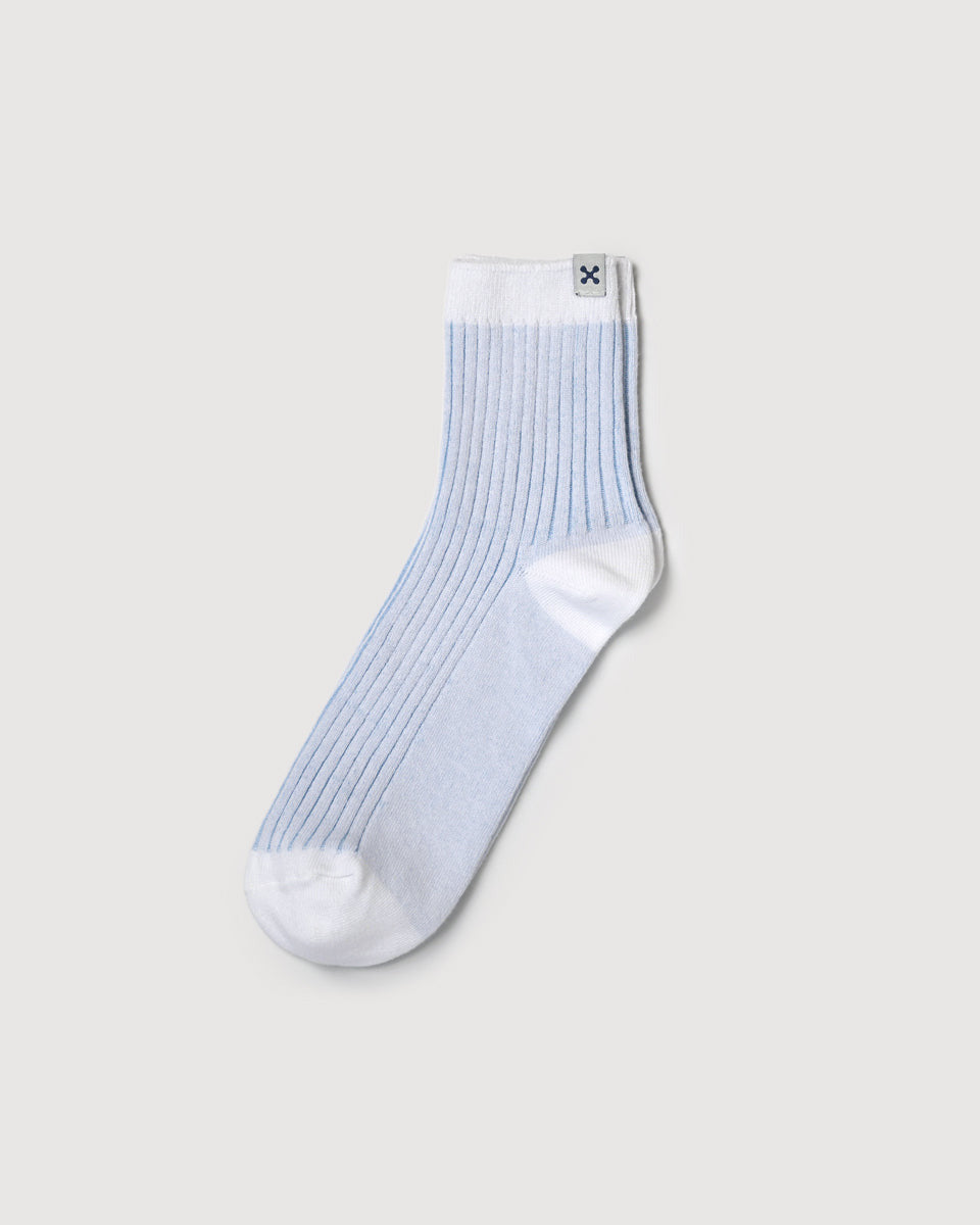 Everywear Refined Ankle Socks | WHITE x BLUE