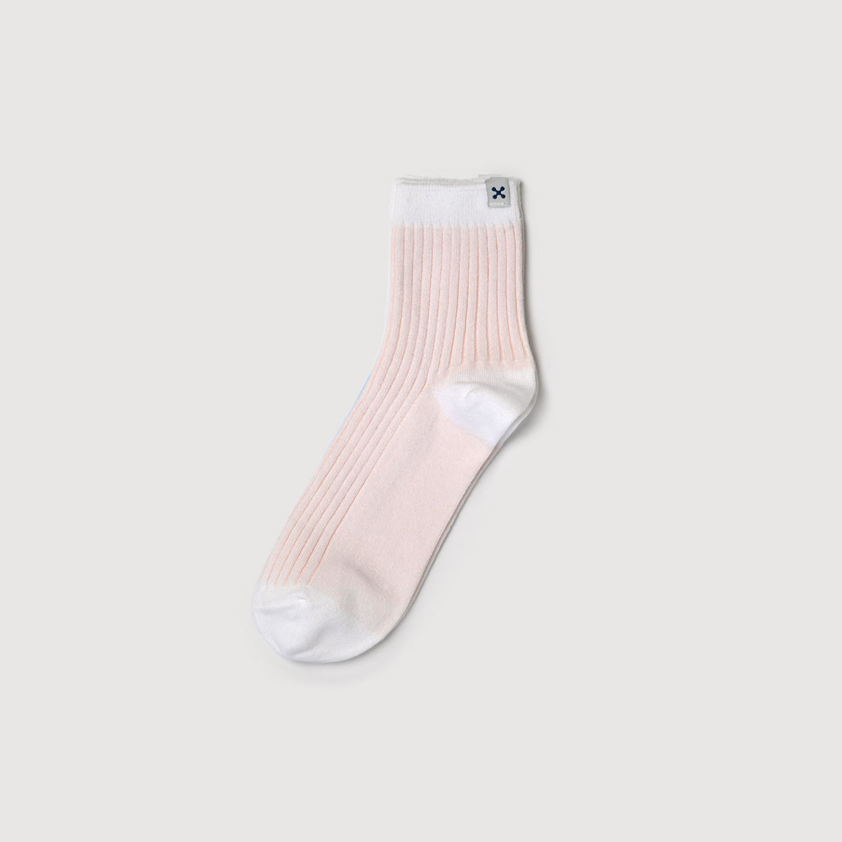 Everywear Refined Ankle Socks | WHITE x PEACH