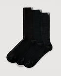Everywear Refined Crew Socks | BLACK Two-tone Combo 3 Pairs
