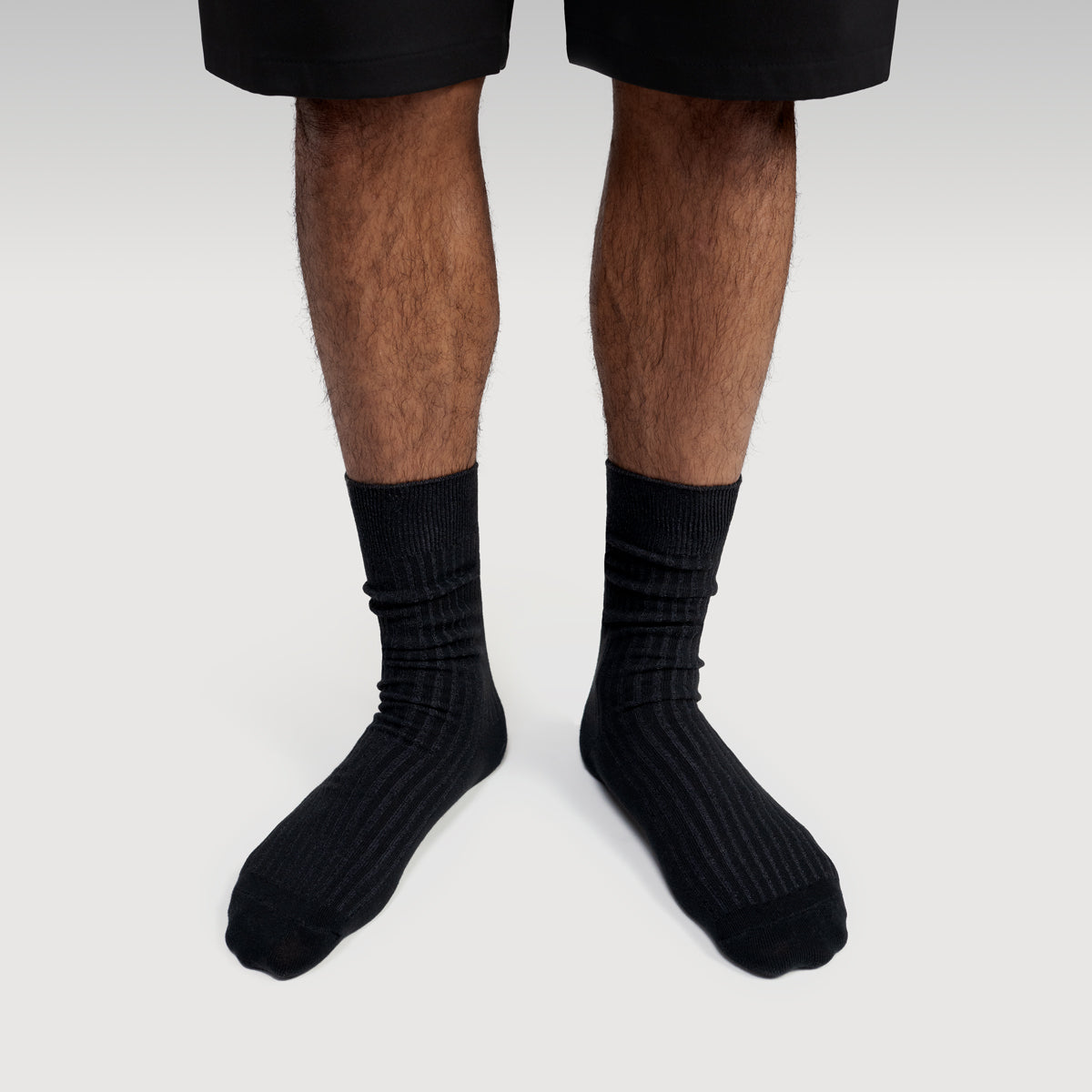 Everywear Refined Crew Socks | BLACK x GRAY