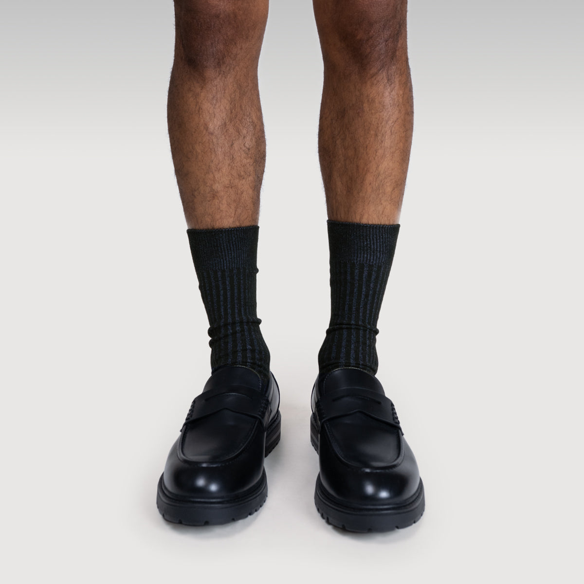Everywear Refined Crew Socks | BLACK Two-tone Combo 3 Pairs
