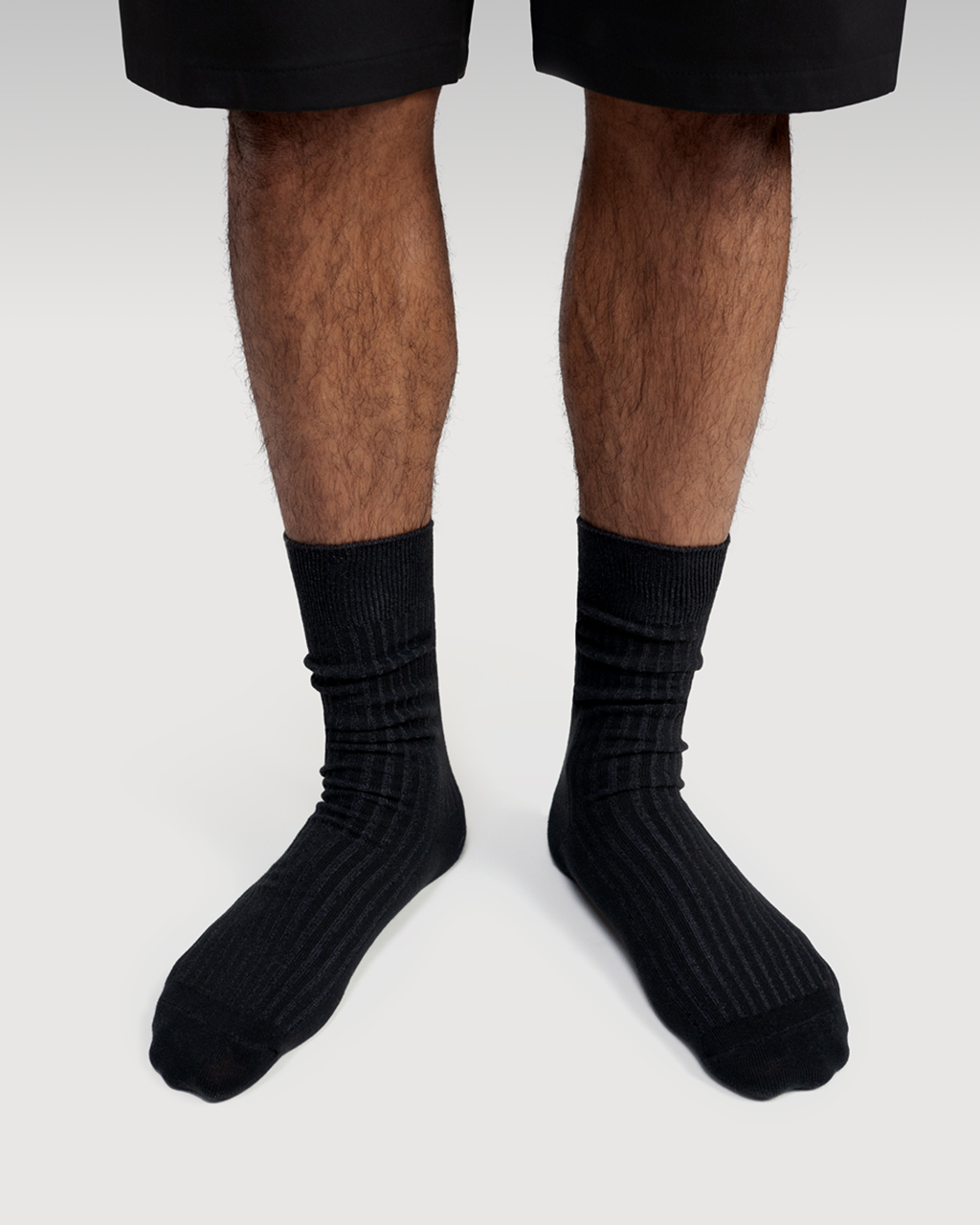 Everywear Refined Crew Socks | BLACK x GRAY