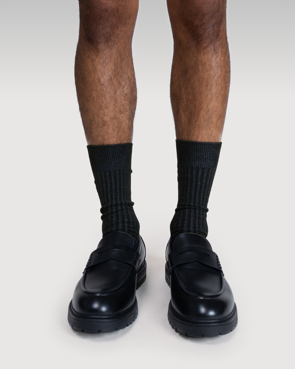 Everywear Refined Crew Socks | BLACK Two-tone Combo 3 Pairs