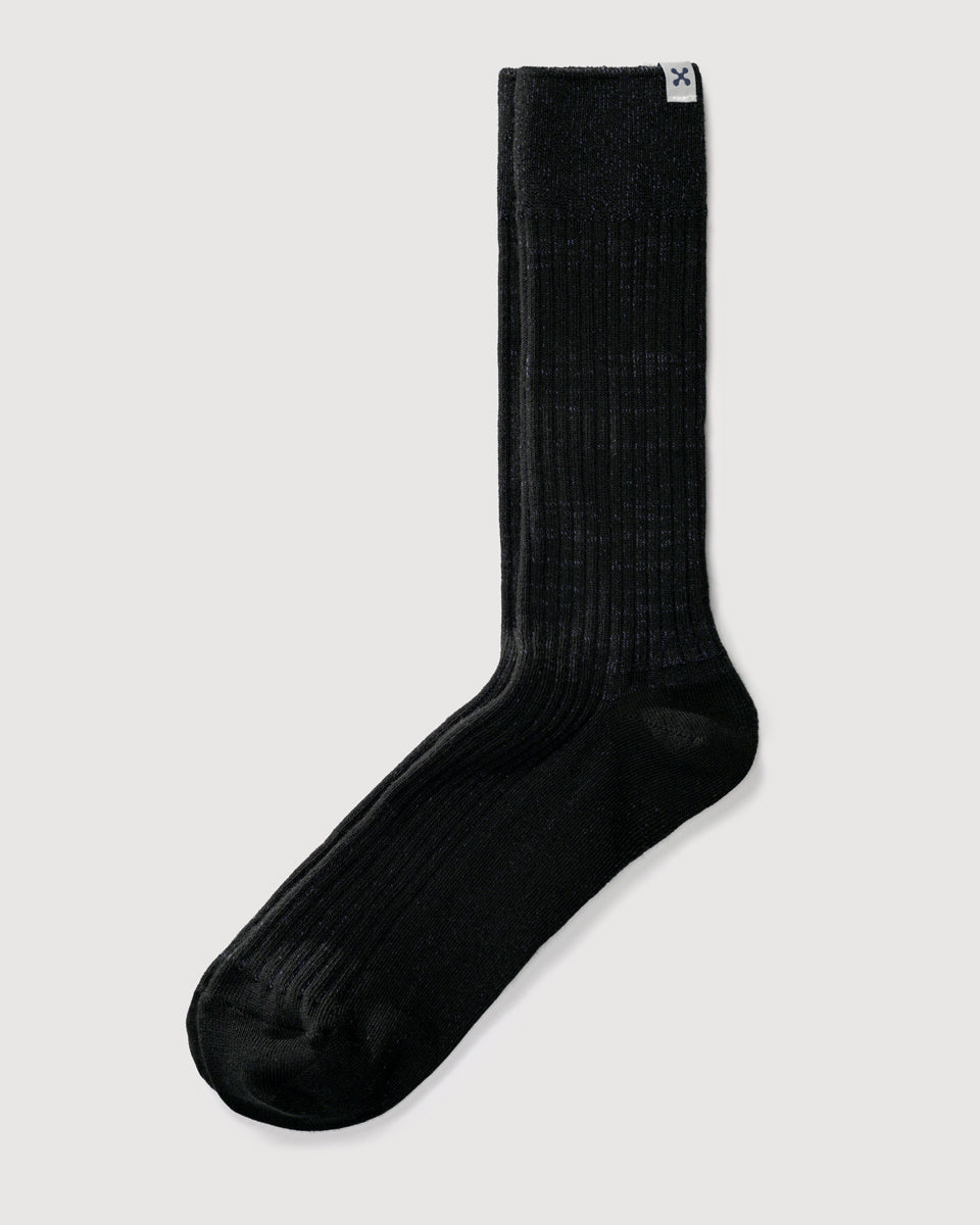 Everywear Refined Crew Socks | BLACK x NAVY