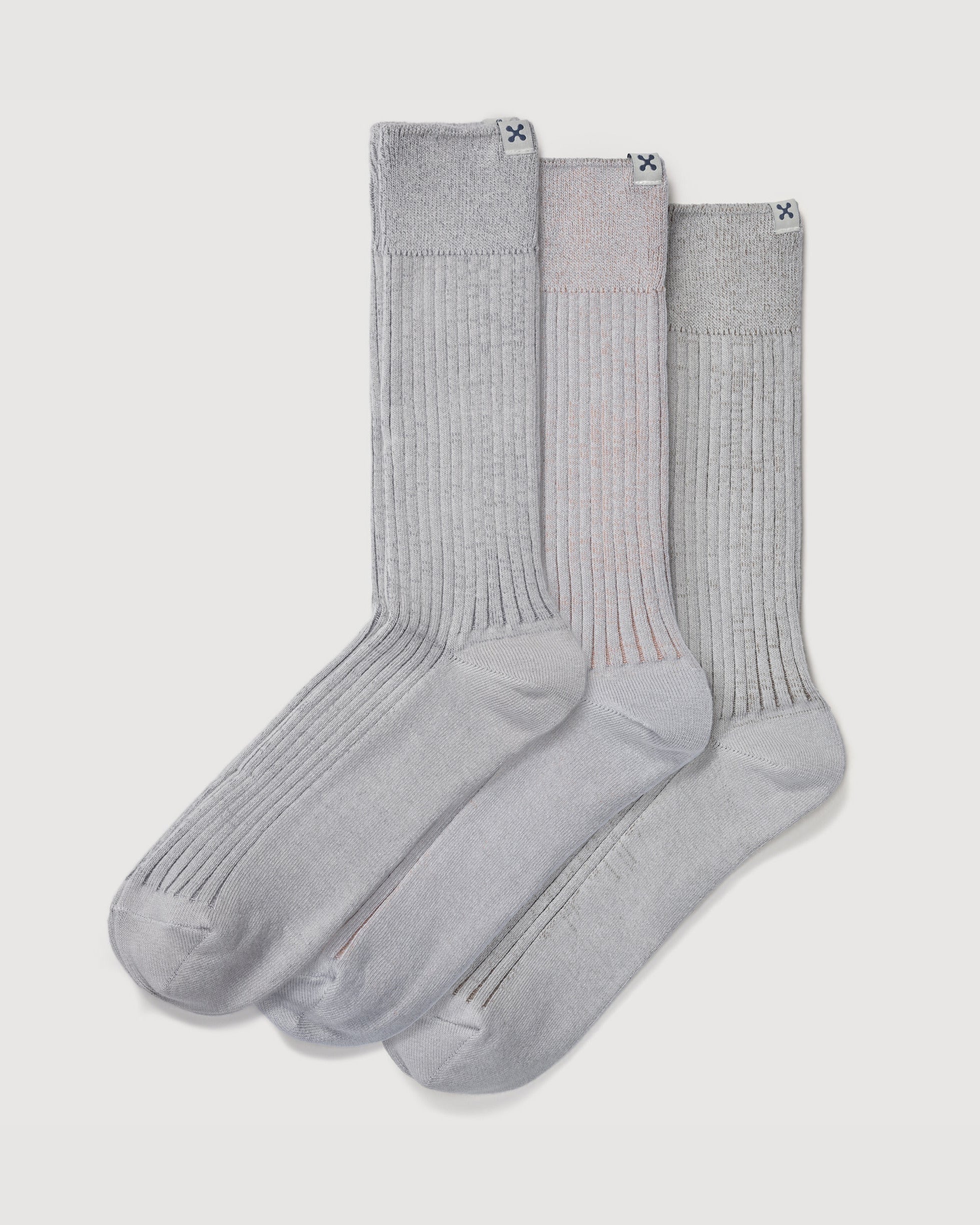 Everywear Refined Crew Socks | GRAY Two-tone Combo 3 Pairs