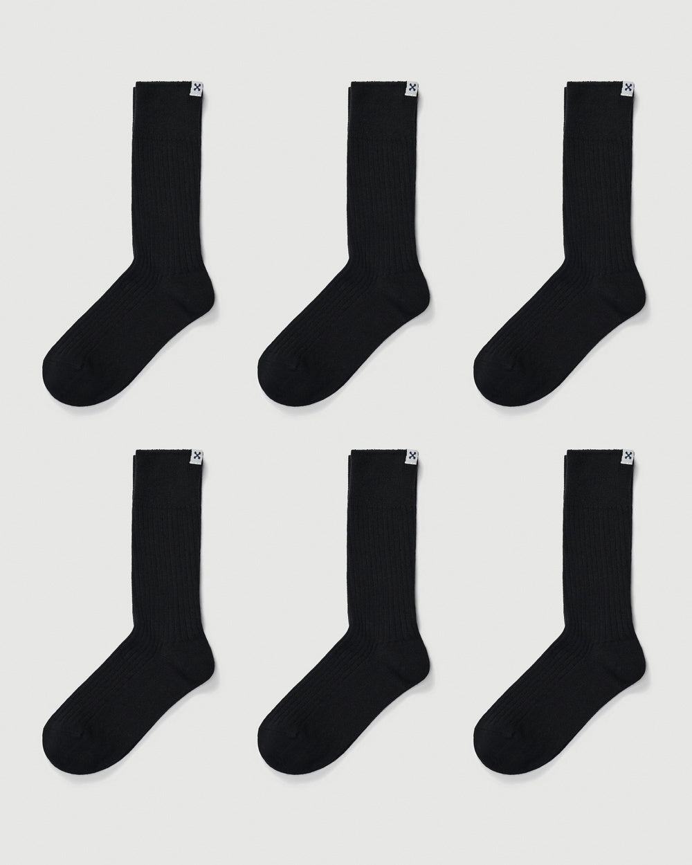 Everywear Refined Crew Socks | Black 6-Pair Multipack