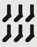 Everywear Refined Crew Socks | Black 6-Pair Multipack