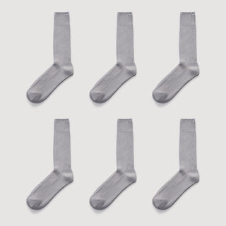 Everywear Refined Crew Socks | Gray 6-Pair Multipack