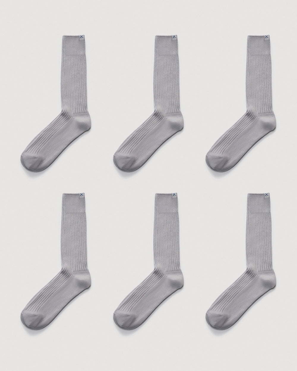 Everywear Refined Crew Socks | Gray 6-Pair Multipack