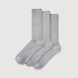 Everywear Refined Crew Socks | Gray Two-tone Combo 3-Pair Multipack
