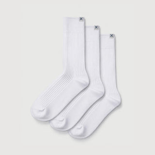 Everywear Refined Crew Socks | White 3-Pair Multipack