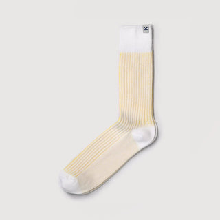Everywear Refined Crew Socks | White x Yellow