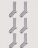 Everywear Refined Crew Socks | Gray 6-Pair Multipack