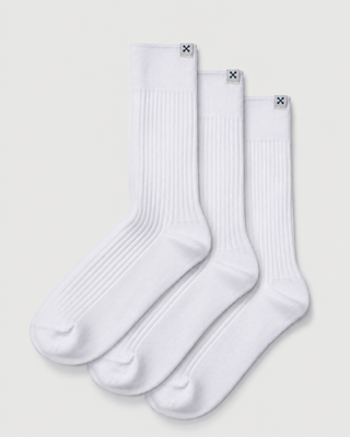 Everywear Refined Crew Socks | White 3-Pair Multipack